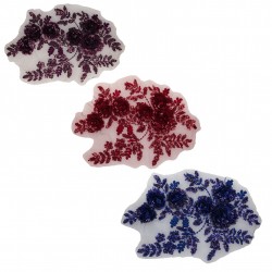 Motif perles fleur