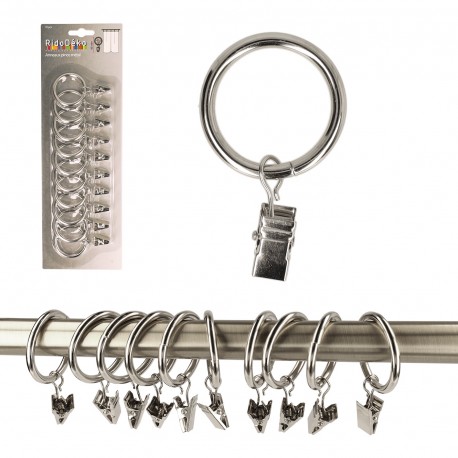 10 anneaux pinces metal