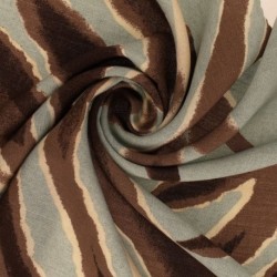 Tissu Viscose Imprimé Bleu vert