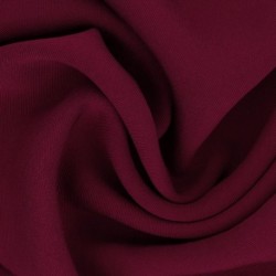 Tissu Gabardine Viscose Polyester Uni Bordeaux 