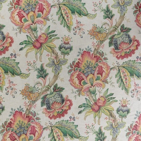 Tissu Imprimé Culla Bordeaux 