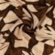 Tissu Viscose Imprimé Jeanne Marron Clair