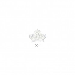 Couronne broderie 2x3cm - Blanc