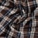 Tissu Flanelle Imprimé Carreaux Marron 
