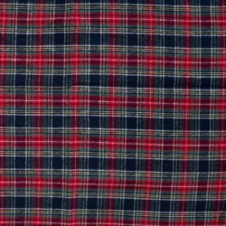 Tissu Flanelle Imprimé Carreaux Rouge et Vert