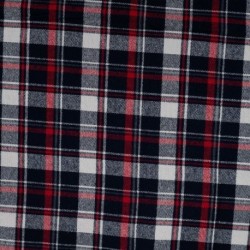 Tissu Flanelle Imprimé Carreaux Rouge