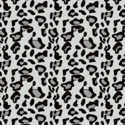 Tissu Polaire Imprimé Leopard Gris 