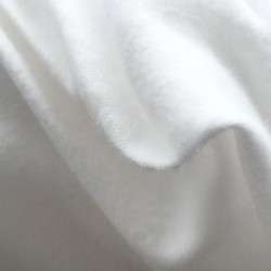 Tissu Caresse Molleton Gratté Blanc Double Face 