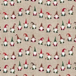 Tissu Jolly Tomte Fond Coloris Lin 
