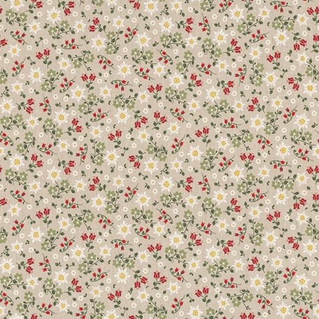 Tissu Edelweiss Field Fond Coloris Lin 