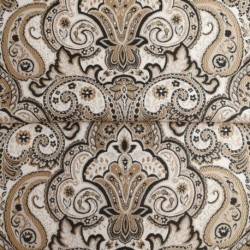 Tissu Jacquard Paisley Beige 
