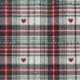 Tissu Jacquard Villars Ecru Rouge