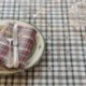 Tissu Jacquard Villars Ecru Rouge