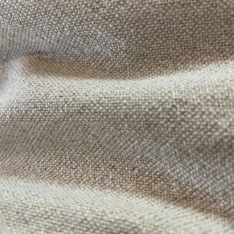 Tissu Gaston Lurex Uni Ecru