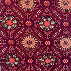 Tissu Coton Esprit Wax Sura Glitter Rouge 