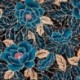 Tissu Coton Esprit Wax Lotus Glitter Bleu 