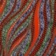 Tissu Coton Esprit Wax Nubia Glitter Orange Or 