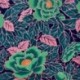 Tissu Coton Esprit Wax Lotus Glitter Jade Rose