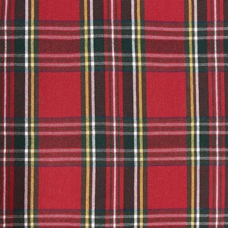 Tissu Ecossais Tartan Rouge Vert 