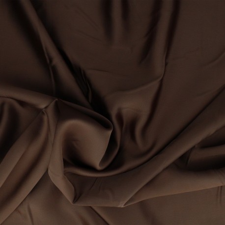 Tissu Satin Duchesse Chocolat 
