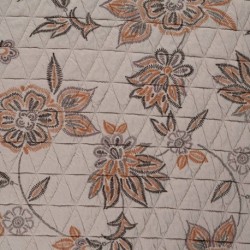 Tissu Maille Matelasse Imprimé Marron 