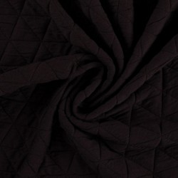Tissu Maille Matelasse Uni Marron 