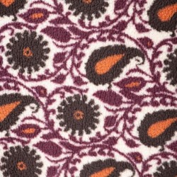 Tissu Teddy Jacquard Lie de Vin 