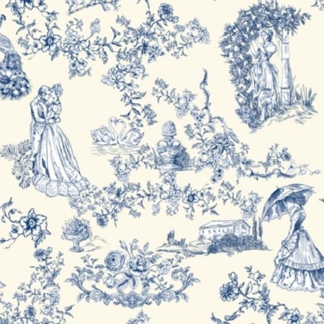 Tissu Toile Loneta Bleu 
