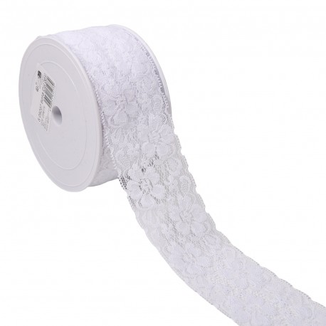 Dentelle elastique fleurs