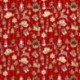 Tissu Cretonne Imrimée Foil Noël Fond Rouge 