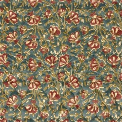 Tissu Velours Matelassé Imprimé Vert