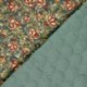 Tissu Velours Matelassé Imprimé Vert