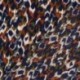 Tissu Satin Touché Velours Imprimé Bleu