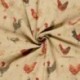 Tissu Imprimé Poule Linenlook 