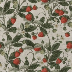 Tissu Imprimé Fraise Linenlook 