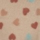 Tissu Teddy Jacquard Imprimé Coeur Sable