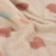 Tissu Teddy Jacquard Imprimé Coeur Sable