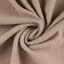 Tissu Polaire Teddy Uni Sable 