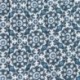 Tissu Coton Matelassé Imprimé Floral Denim 
