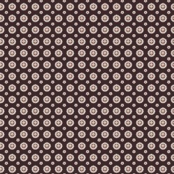 Tissu Voile de Coton Imprimé Petite Fleur Marron