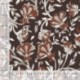 Tissu Voile de Coton Imprimé Grande Fleur Marron
