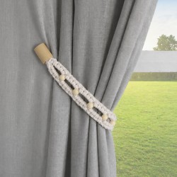 Embrasse magnet cordon tresse et perles
