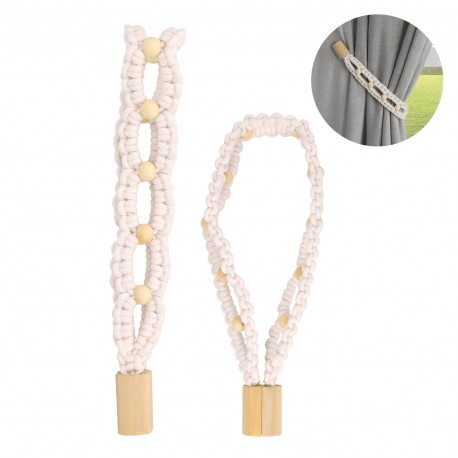 Embrasse magnet cordon tresse et perles
