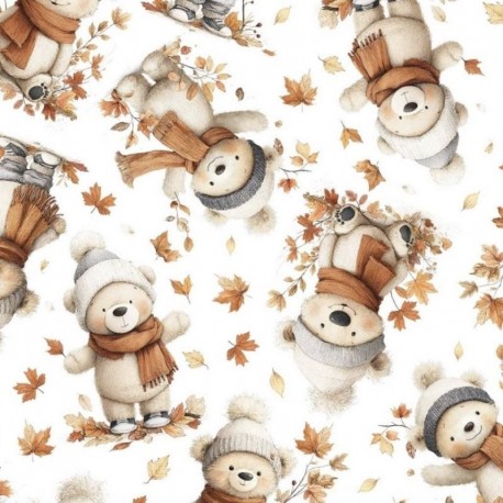 Tissu Effet 3D Imprimé Bear Ours