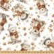 Tissu Effet 3D Imprimé Bear Ours