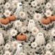 Tissu Effet 3D Calan Imprimé Fantome 