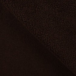 Tissu Teddy Uni Marron Foncé