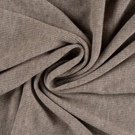 Tissu Tricot Uni Sable