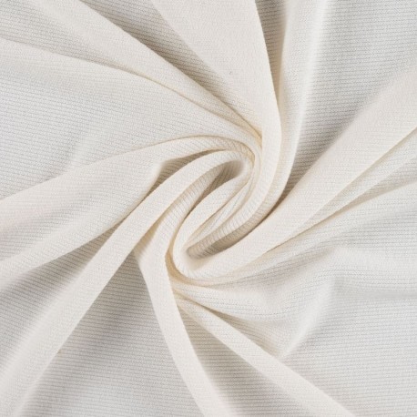 Tissu Tricot Uni Ecru