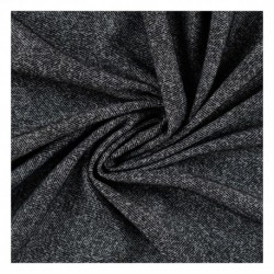 Tissu Aspect Chevrons Brossé Noir